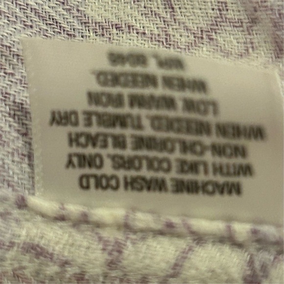 Tasso Elba Men's XL Purple Paisley Linen Blend Short Sleeve Shirt - Picture 8 of 9